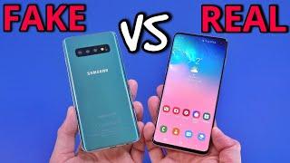 FAKE VS REAL Samsung Galaxy S10 - Buyers BEWARE! - 1:1 CLONE
