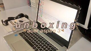 unboxing acer aspire 3 laptop   + freebies // aesthetic