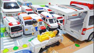 Ambulance dispatch! Many ambulances run! And help.