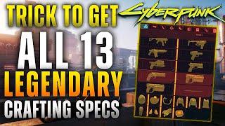 How to get all 13 Legendary Crafting Specs from Armor Shops | Cyberpunk 2077 Guide