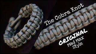 HOW TO MAKE A MAD MAX STYLE ORIGINAL PARACORD BRACELET, SOLOMON COBRA KNOT, SURVIVAL BRACELET, DIY.