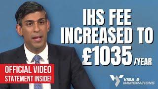 Rishi Sunak Announces UK Visa Application Fees Rising & IHS Fee 2024 ~ UK Immigration News 2024