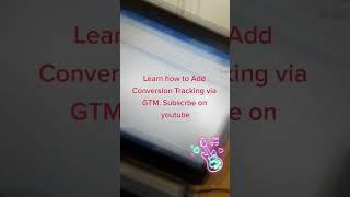 Learn How To Track Conversion via Google Tag Manager Link in Description