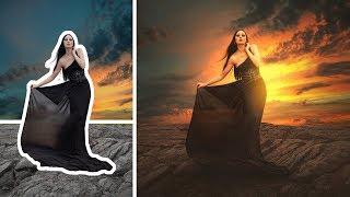 Dramatic Sunset Color Effects Manipulation Photoshop Tutorial