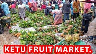 Insanely Huge Open Fresh Fruit Factory | Lagos Nigeria | Ketu Fruit Market