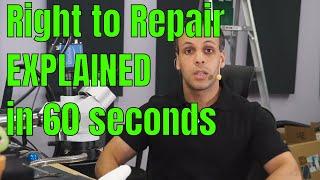 Right to Repair explained in under 60 seconds - FTC rulemaking testimony from Louis Rossmann