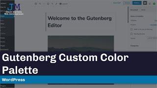 Gutenberg Custom Color Palette