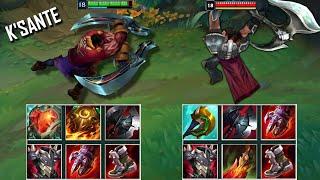 K'SANTE vs DARIUS FULL BUILD FIGHTS & Darius Pentakills!