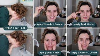 How to use COSRX Advanced Snail 96 Mucin Power Essence and Vitamin C Serum Oil or Cream