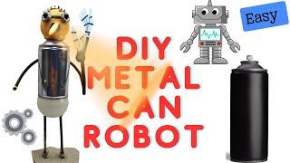 Building a robot from Recycled Materials | DIY from a Metal Paint Can/arts lab and recycling/craft