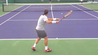 David Ferrer Forehand Slow Motion - Court Level View Tennis