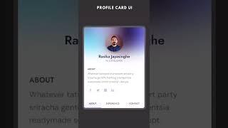 25/100 Html/CSS Animation: Profile Card UI #shorts