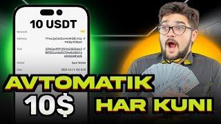 YANGI SAYTDA AVTOMATIK 10$ ISHLASH | INTERNETDA PUL ISHLASH 2024