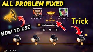 Dynamic Duo All Problem Fixed | Fast Level Up Trick | How To Use Loudspeaker - Free Fire Dynamic Duo