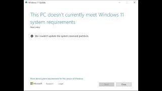 (FIXED) We couldn't update the system reserved partition (Windows 11 Upgrade Error)