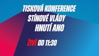 Tisková konference po jednání stínové vlády hnutí ANO 