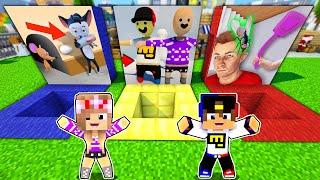 PORTAL OF CATS, MICE, BUGS, AND CLAY FIGURES IN MINECRAFT! GIRL VIDEO TROLLING MINECRAFT