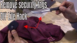 How to remove a security tag from clothing - Life Hack DIY