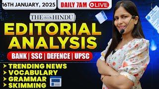 Editorial Analysis | 16th January, 2025 | Vocab, Grammar, Reading, Skimming | Nimisha Bansal