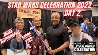 Star Wars Celebration 2022 | Pins & Merch | More Celebrities Autographs | Pics w/ Cosplay | Day 2