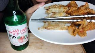 ASMR Comiendo Dumpling  y guisado de res con Soju 