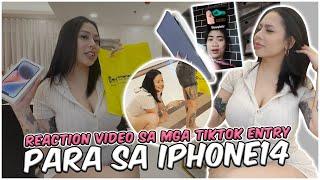 TIKTOK ENTRY REACTION VIDEO | SINO MABIBIGYAN NG IPHONE 14?