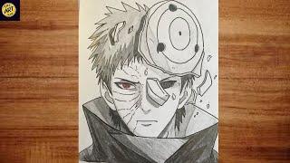 How to Draw Obito Uchiha | Easy Naruto Drawing Step-by-Step | Anime Art for Beginners #art