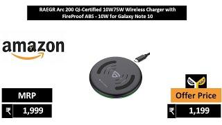 RAEGR Arc 200 Qi Certified 10W75W Wireless Charger with FireProof ABS   10W for Galaxy Note 10