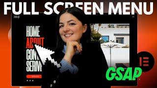GSAP FULL-SCREEN MENU (OFF-CANVAS) - Elementor Wordpress Tutorial Flex Container
