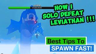 How I SOLO Defeated Leviathan in Blox fruit | Best tips to spawn Leviathan Fast and Easy