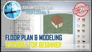 Ashampoo 3D CAD Profesional 7 Floor Plan Tutorial For Beginner [COMPLETE]