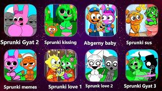 Sprunki Gyat, Gyat 2, Gyat 3, Gyat 4, Sprunki Edition Kissing Sus, Sprunki Phase Sun, Phase Tree