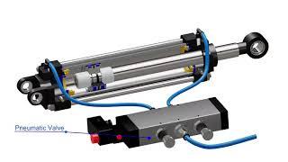 Double Acting Pneumatic Cylinder Working - Animation   Courtesy -TecknoMechanics