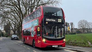 Full Route Visual. Route 22: Putney Common - Oxford Circus | Enviro400MMC EH96 YY66 OZB