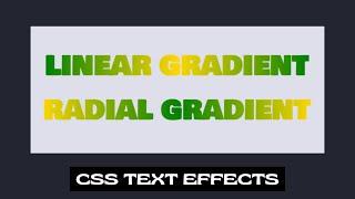 How to create Gradient Text in Html and CSS