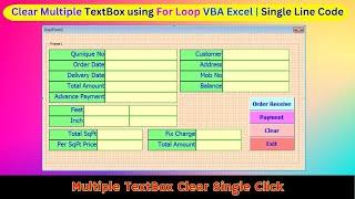 Clear Multiple TextBox using For Loop| Single Line Code