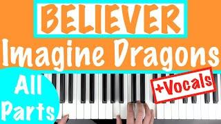 How to play BELIEVER - Imagine Dragons Easy Piano Tutorial