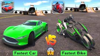 Fastest Car vs Bike Comparison - Ultimate Car Driving Simulator vs Ultimate Motorcycle Simulator