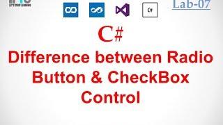 C# Tutorial - Diffrence between RadioButton and CheckBox Controls