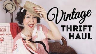 Vintage Thrift haul -  What I thrift this year so far...clothes, kitchenware, sewing + more!