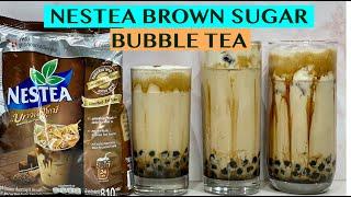 EASY BROWN SUGAR BUBBLE TEA USING NESTEA BROWN SUGAR MIX: RECIPES FOR 12,16 & 22OZ CUPS