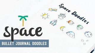 Bullet Journal Doodle Ideas - Doodle with Me 10 Easy Space Icons | Stationery Island