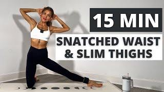 15 Min Hourglass Home Pilates Workout for Snatched Waist & Slim Thighs