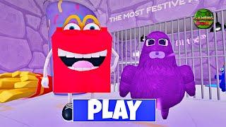 Escaping from a BARRY'S PRISON RUN! And BECAME a  GRiMACE BARRY #roblox #obby