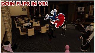 Doing FRONTFLIPS as Spider-Man in VR!? | VRChat Full Body Tracking