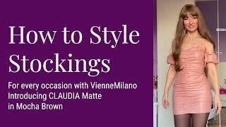 How To Wear Brown Matte Stockings