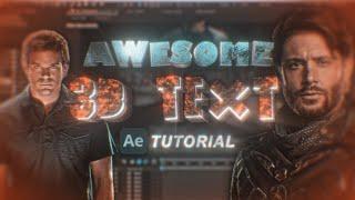 How to Make Awesome 3D Text | After Effects Tutorial