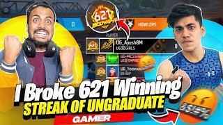 Breaking 621 Winning Streak Of Noob Ungraduate Gamer Angry Reaction 