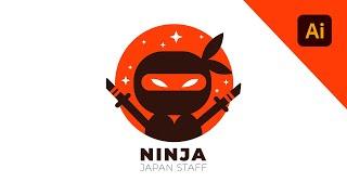 Ninja Logo Design in Adobe Illustrator