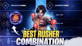 CS RANK BEST CHARACTER COMBINATION || BEST CHARACTER COMBINATION FOR RUSHER